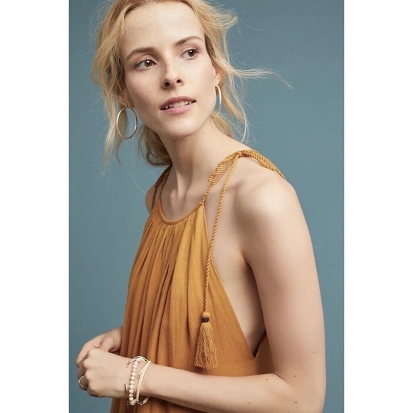 NWT!! Anthropologie COREY LYNN CALTER Serena Trapeze Dress Tiered Maxi Large - Picture 6 of 13